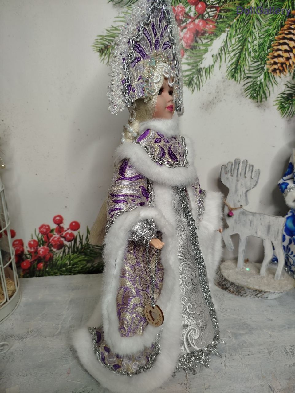 Кукла Handmade, Интерьерная куколка Снегурочка