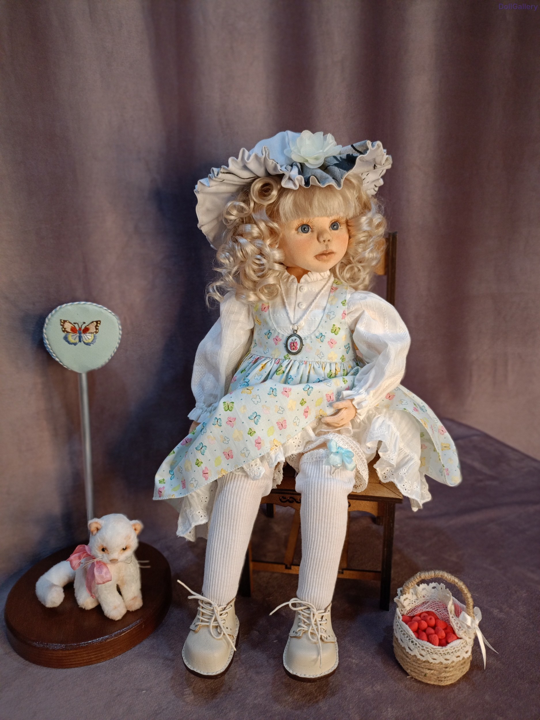 Кукла Handmade, Текстильная шарнирная кукла